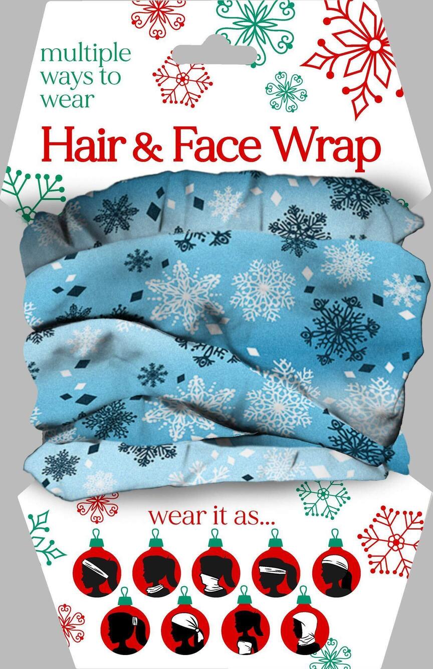 5331 Snowflakes Hair Wrap - Multifunctional Bandanna Headband Hair Tie